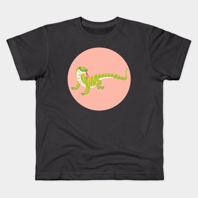 Gregarious Goanna Kids T-Shirt by KarmicKal